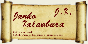 Janko Kalambura vizit kartica
